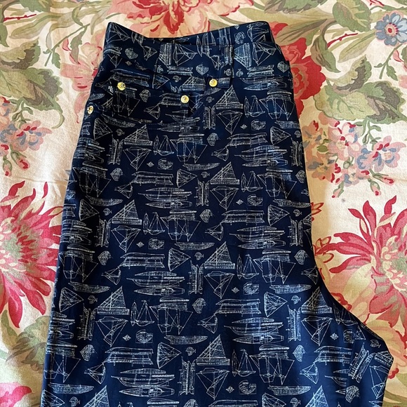 Vintage RALPH LAUREN Size 16 Stretch 5-Pkt Boat Sailing Yacht Graphic Preppy NEW - Picture 14 of 16